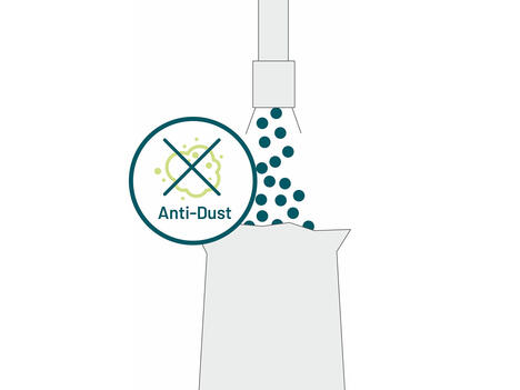 ARBOCEL Anti-Dust でほこりの舞い上がりを防ぐ。